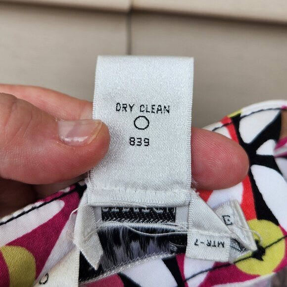 Geoffrey Beene Sport A-Line Multicolor Skirt Floral Geo-Print Cotton Blend - Picture 12 of 12